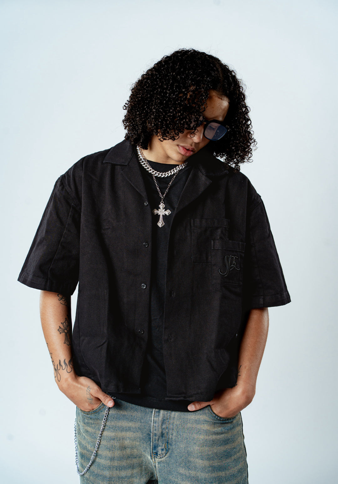 Blackout Button Up (Ready To Ship)